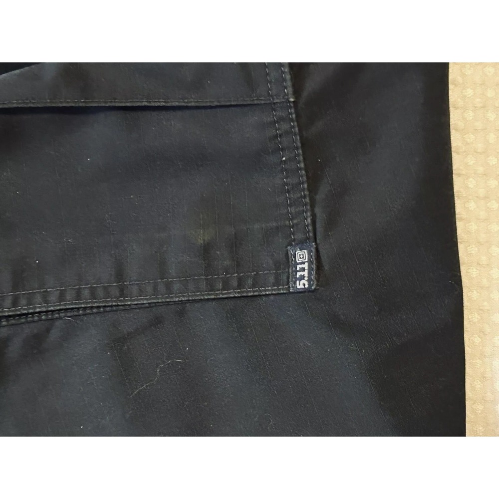 511 Tactical Pants Men's Large (35 1/2 - 39) Black Ripstop 30.5" Inseam -Pockets - Picture 3 of 16